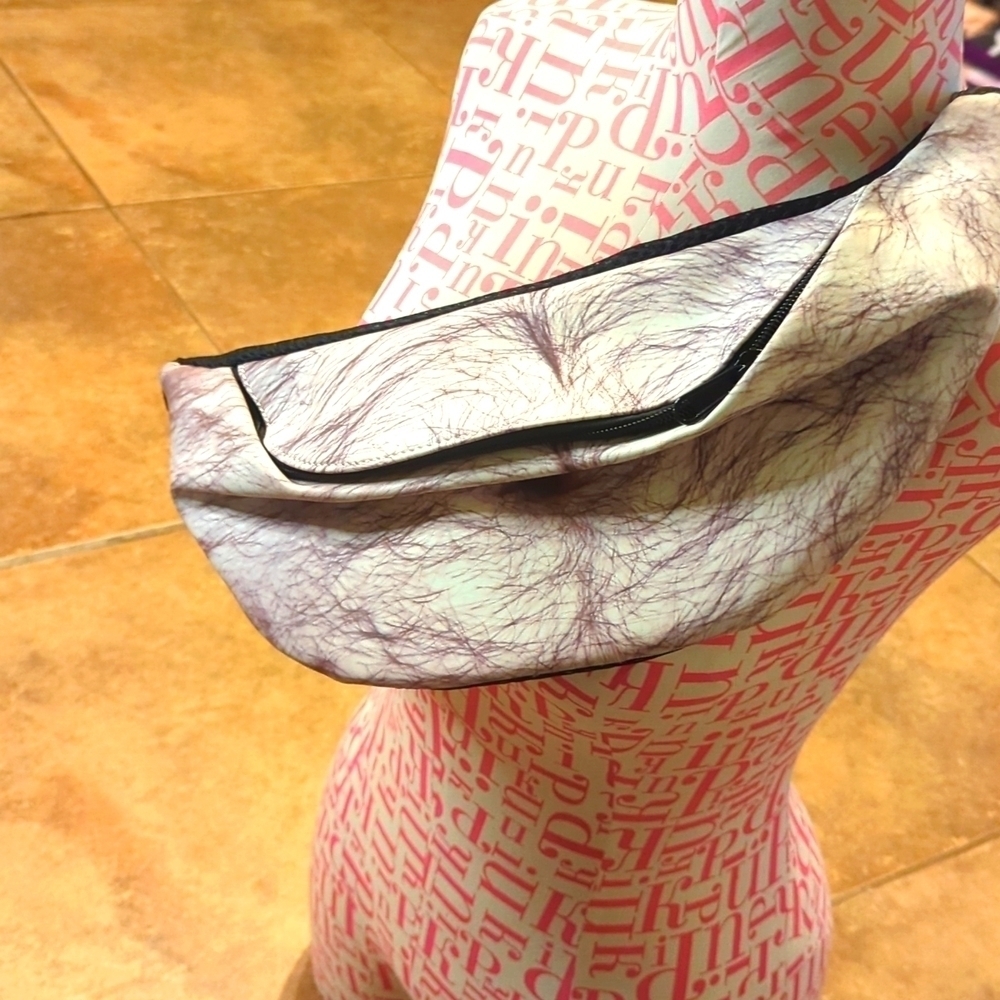 Hairy belly bum bag.